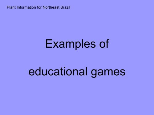 Illustrations of example educational games