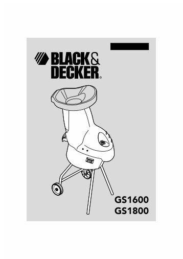 Υ GS1600/GS1800 - Service - Black  and Decker