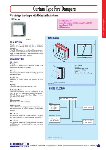 Curtain Type Fire Dampers - Building & Construction Network