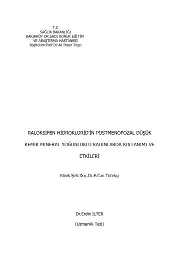 raloksifen hidroklorid'in postmenopozal dÃ¼ÅÃ¼k kemik mineral ...