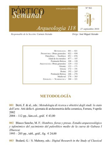 Arqueología 118 - Pórtico librerías