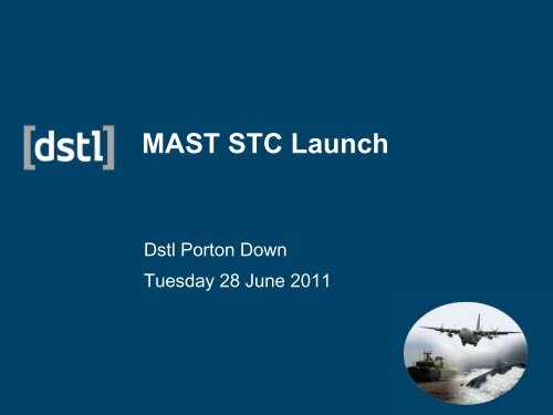 MAST STC: Competition Process - Dstl
