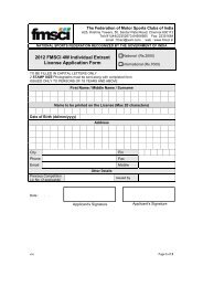 2012 FMSCI 4W Individual Entrant License Application ... - The FMSCI