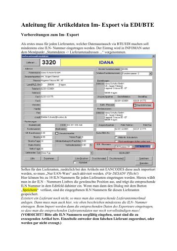 Link EDI-Beschreibung - Landau Software GmbH