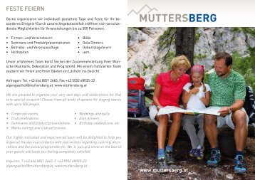 feste feiern - Muttersberg