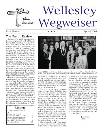 Wegweiser 2004 - Wellesley College