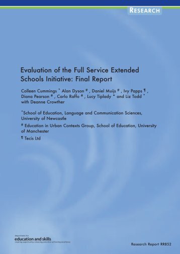 Evaluation of the Full Service Extended Schools Initiative: Final Report