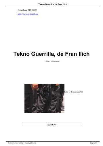 Tekno Guerrilla, de Fran Ilich - zemos98