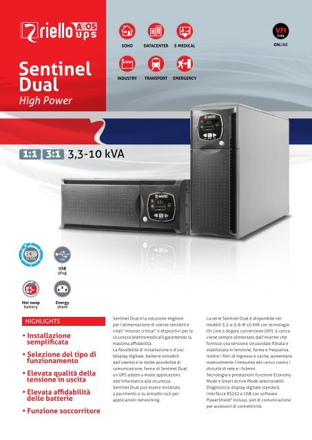 Sentinel Dual - Riello UPS