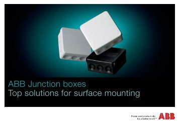 ABB Junction boxes Top solutions for surface mounting