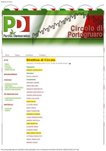 Direttivo di Circolo