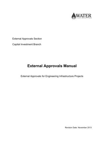 External Approvals Manual - Water Corporation
