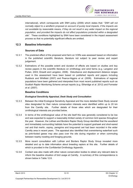 Camilty Wind Farm - Partnerships for Renewables