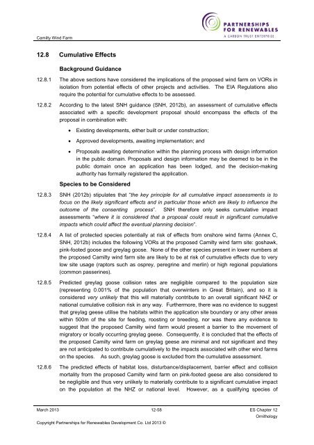 Camilty Wind Farm - Partnerships for Renewables