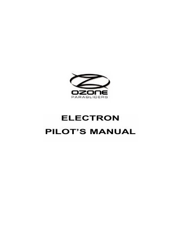 ELECTRON PILOT'S MANUAL - Ozone