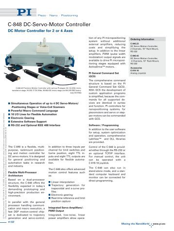 DC-Servo-Motor Controller - PI (Physik Instrumente)