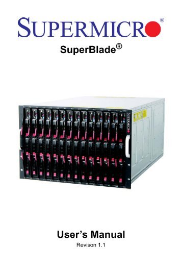 SuperBlade User's Manual - Supermicro