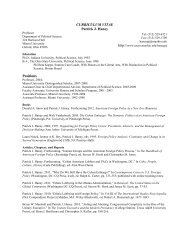 CURRICULUM VITAE Patrick J. Haney Positions - Users.muohio.edu