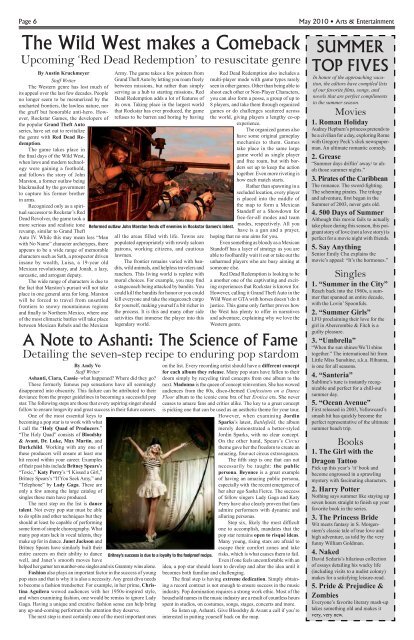 The Monarch Edition 19.5 May 2010 (pdf) - Archbishop Mitty High ...