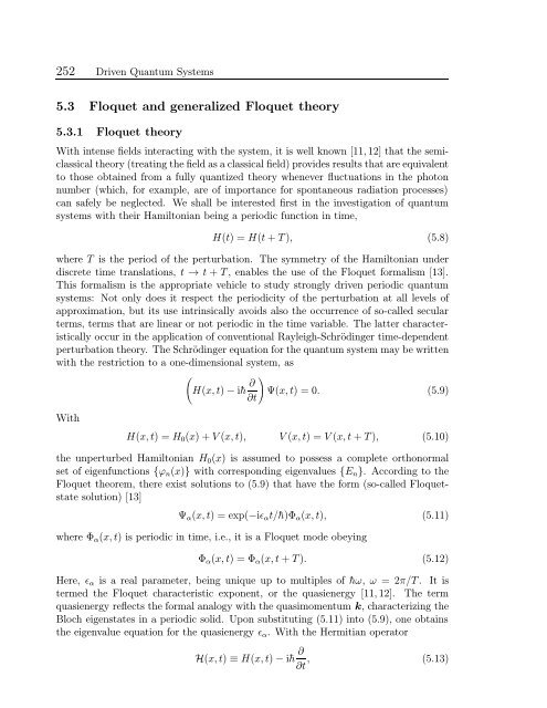 Driven Quantum Systems - Institut für Physik