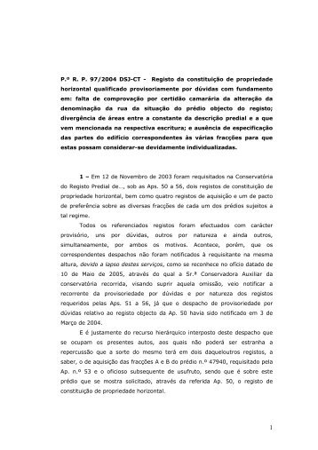 Registo da constituiÃ§Ã£o de propriedade horizontal qualificado ...