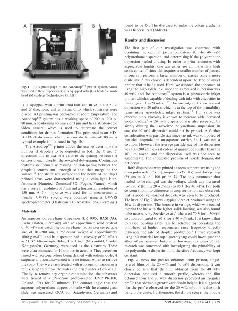 Inkjet printing of polyurethane colloidal suspensions