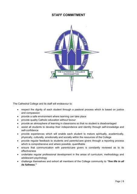 THE CATHEDRAL COLLEGE RESIDENTIAL GUIDELINES