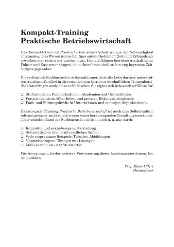 Kompakt-Training Praktische Betriebswirtschaft - Kiehl