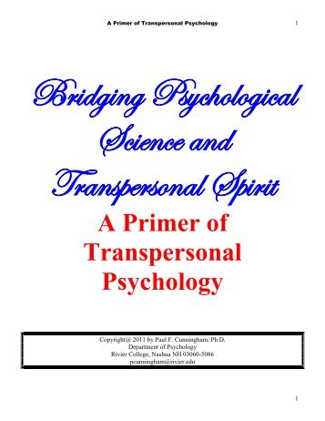 Bridging Psychological Science and ... - Rivier University