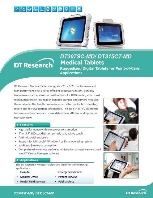 Medical Tablets DT307SC-MD/ DT315CT-MD - DT Research