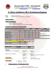 6. Open Apeldoorn JKA Kampioenschappen - Karate-Do Teteringen