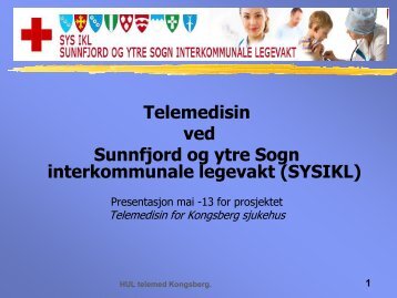 TELEMED Kongsberg mai -13 Helge Ulvestad - Vestre Viken HF