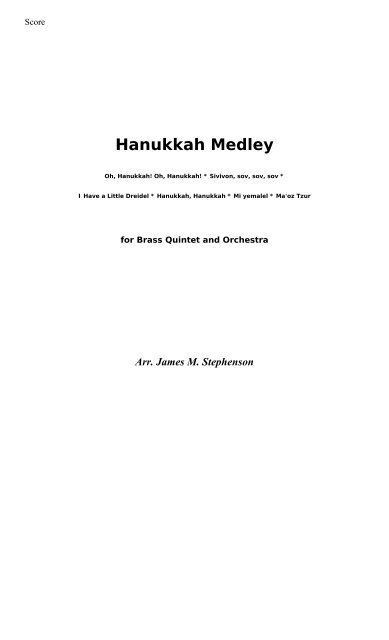 Hanukkah Medley - score.MUS - James Stephenson