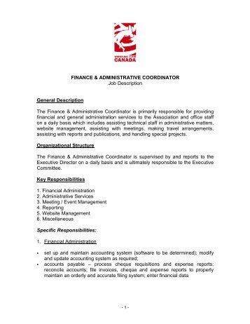 administrative coordinator description sle description sales coordinator wcib intranet administrative coordinator description sle description sales coordinator wcib intranet