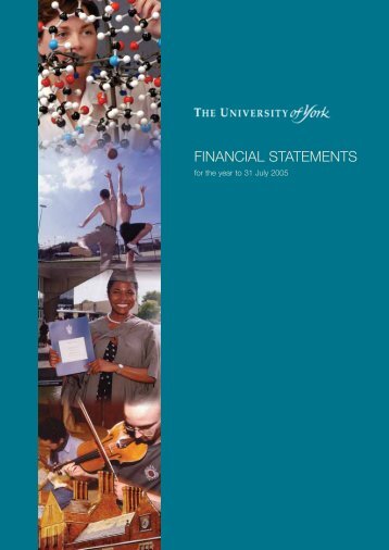 Annual Accounts 2005 (PDF , 394kb) - University of York