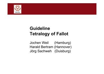 Guideline Tetralogy of Fallot - DGPK-Deutsche Gesellschaft fÃ¼r ...