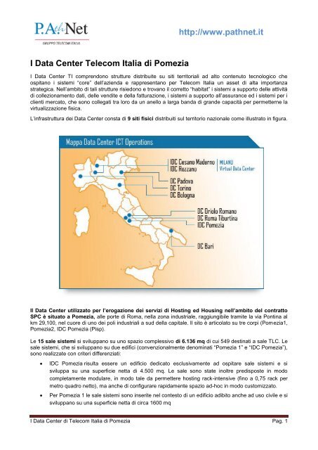 I Data Center di Telecom Italia di Pomezia - PAth.Net