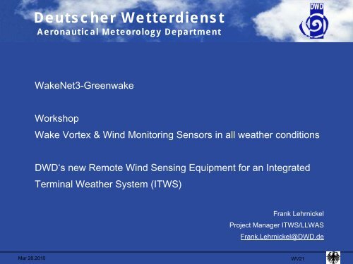 DWD's New Remote Wind Sensing Equipment for An ..…