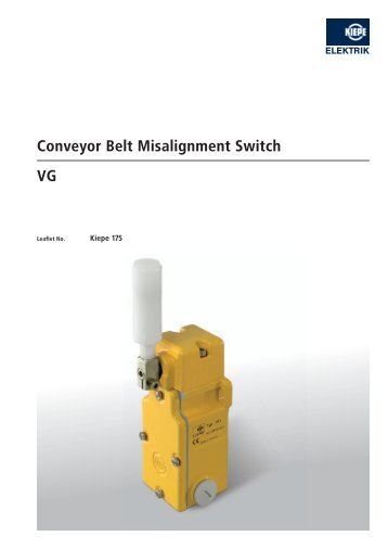 Conveyor Belt Misalignment Switch VG - Rfe.ie