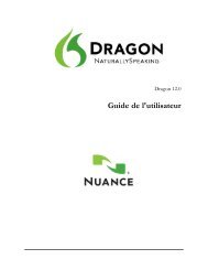 Guide de l'utilisateur Dragon 12 - Nuance