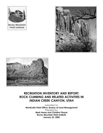 Recreation Inventory and Report - Rocky Mountain Field Institute