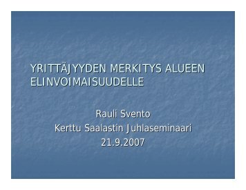 Oulun yliopiston vararehtori Rauli Svento