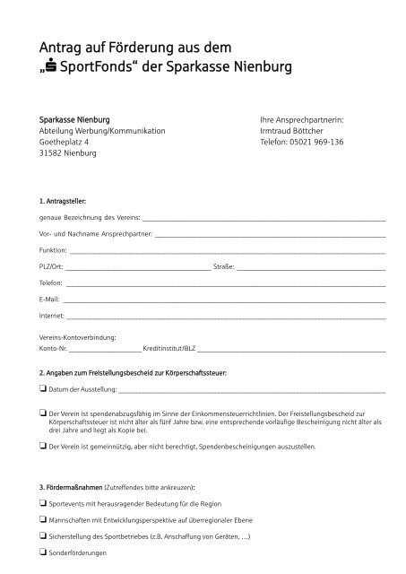 Infos + Antrag (PDF) - Sparkasse Nienburg