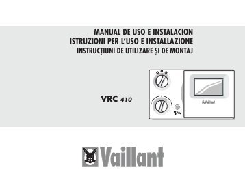 VRC 410 MANUAL DE USO E INSTALACION ISTRUZIONI ... - Vaillant