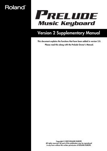 Version 2 Supplementary Manual - Roland
