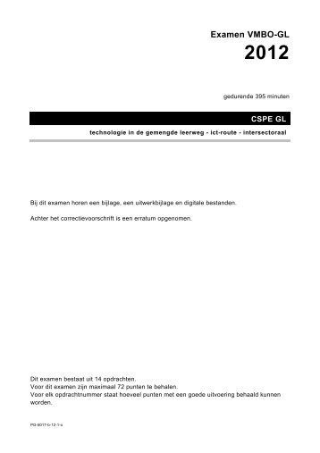 Examen VMBO-GL