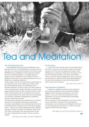 Tea and Meditation - Osho World