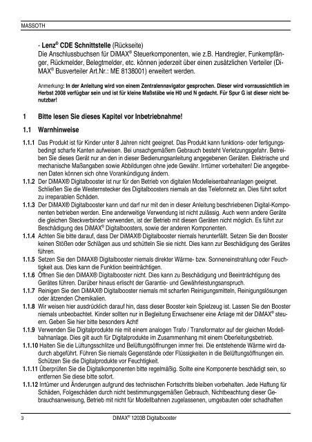 Dimax® 1203B Digitalbooster - Massoth Elektronik Gmbh