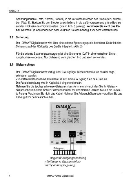 Dimax® 1203B Digitalbooster - Massoth Elektronik Gmbh