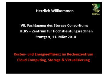 Herzlich Willkommen - Storage Consortium